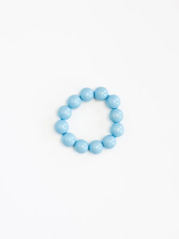 Big Perlen bracelet, pastelblue made by Ina.seifart