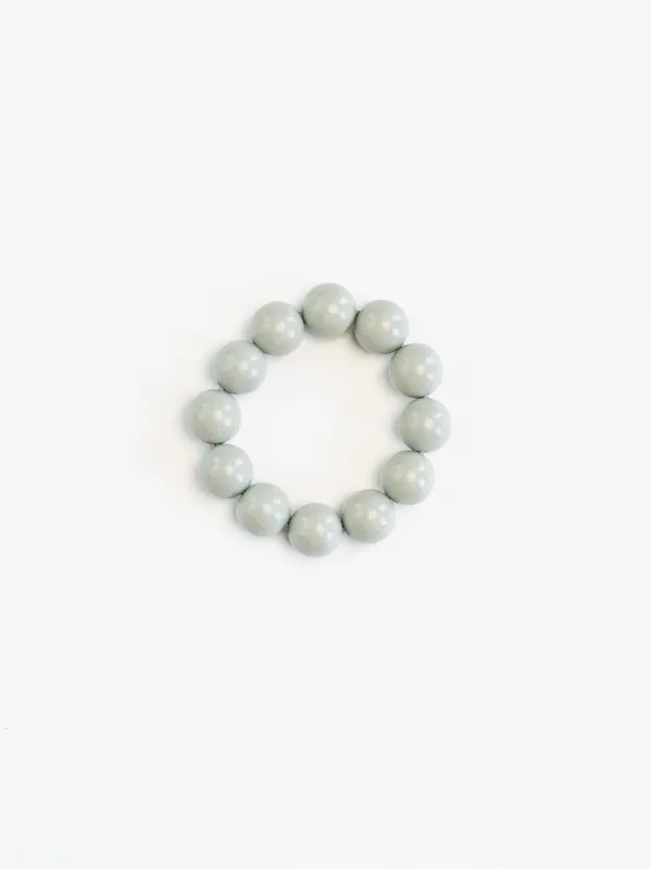 Big Perlen bracelet, lightgrey made by Ina.seifart