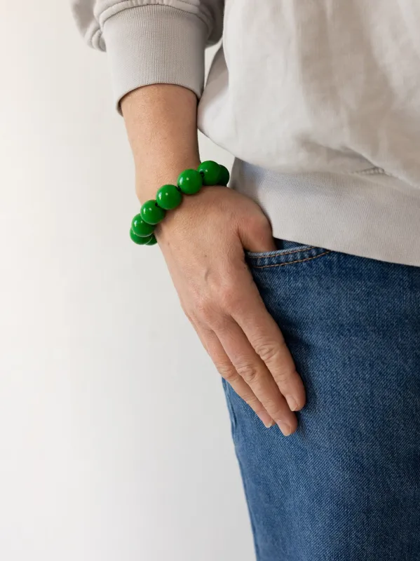 Big Perlen bracelet, green made by Ina.seifart