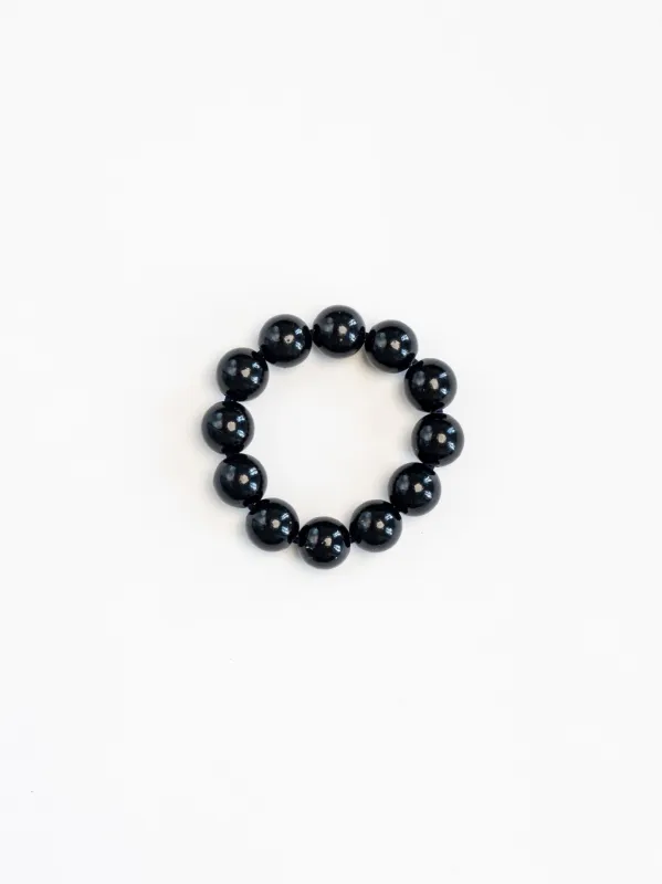 Big Perlen bracelet, black made by Ina.seifart