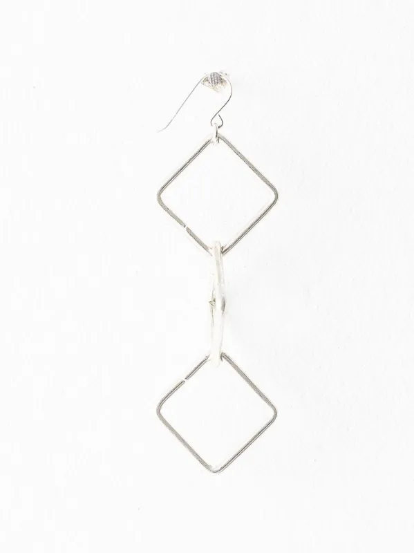 Viereckohrring - silver made by Ina.seifart