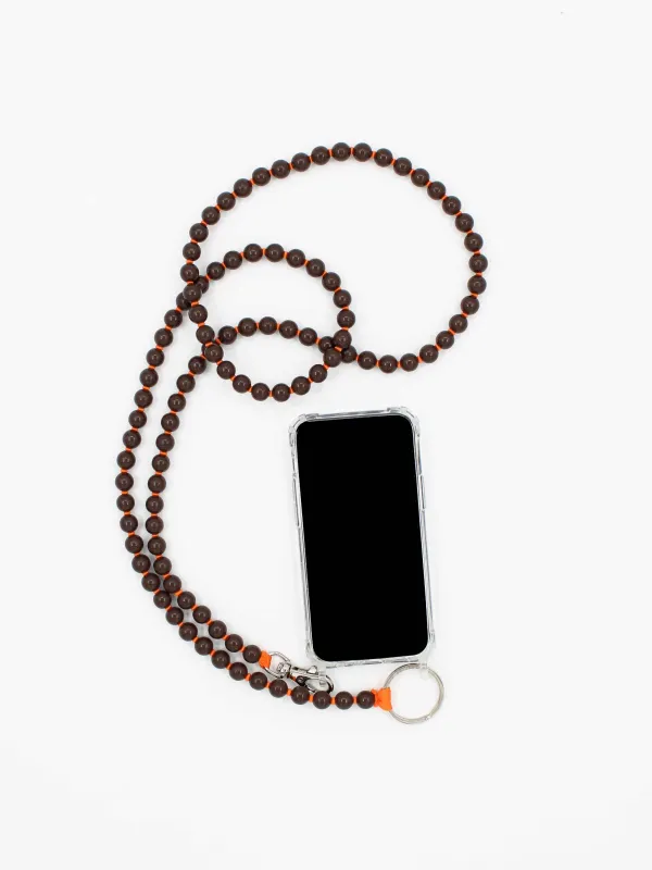 Handykette, brown - orange made by Ina.seifart