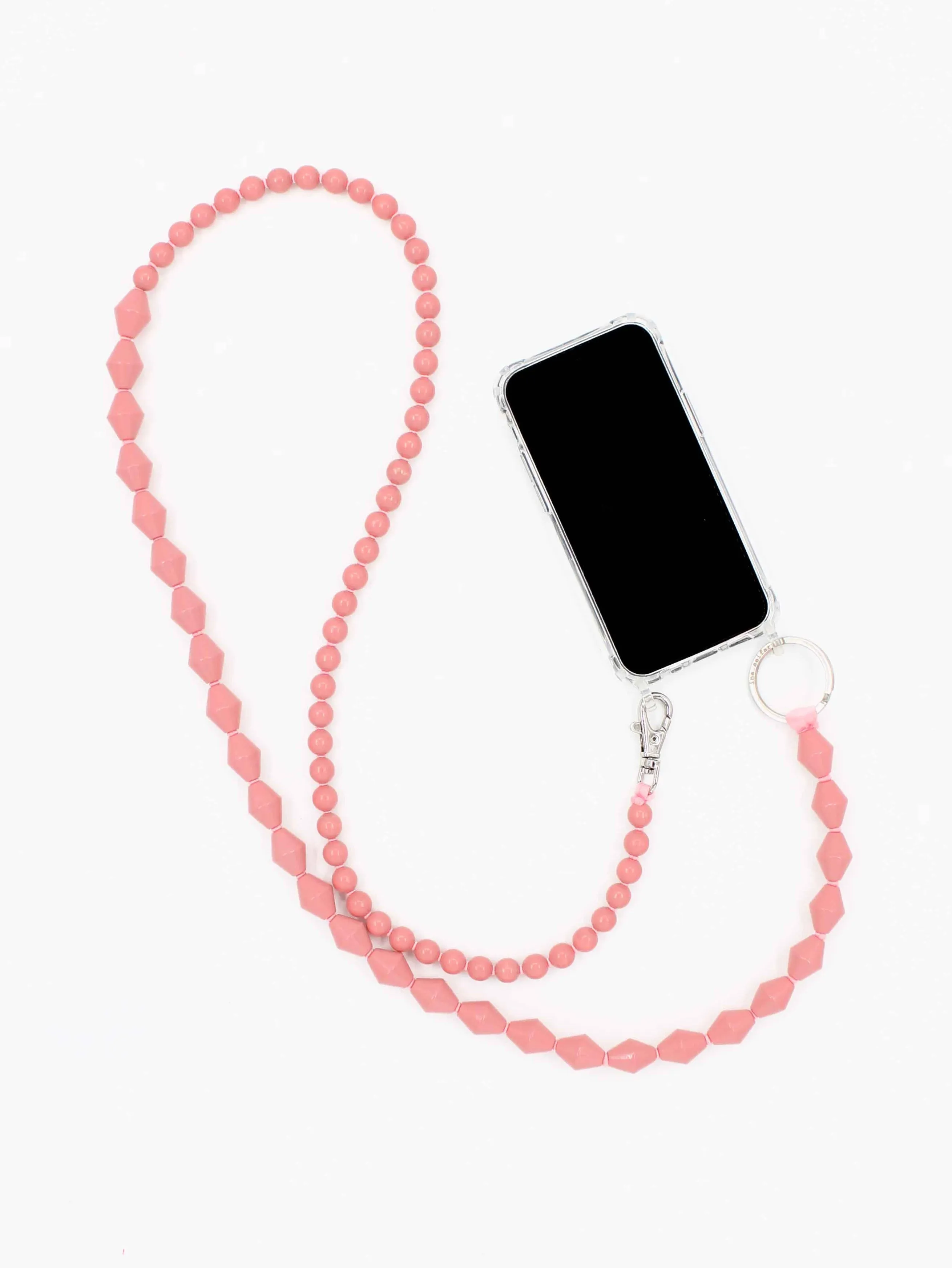 Perlenzickzack Handykette, blush sold by Ina.seifart