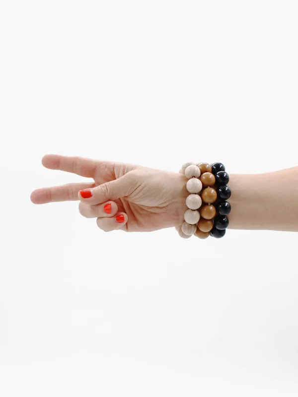 Big Perlen bracelet, mocca set made by Ina.seifart