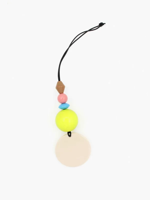 Bag Charm Viola, opal-neonyellow made by Ina.seifart