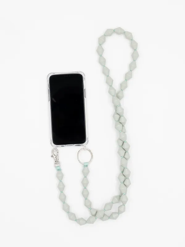 Zickzack Handykette, lightgrey made by Ina.seifart