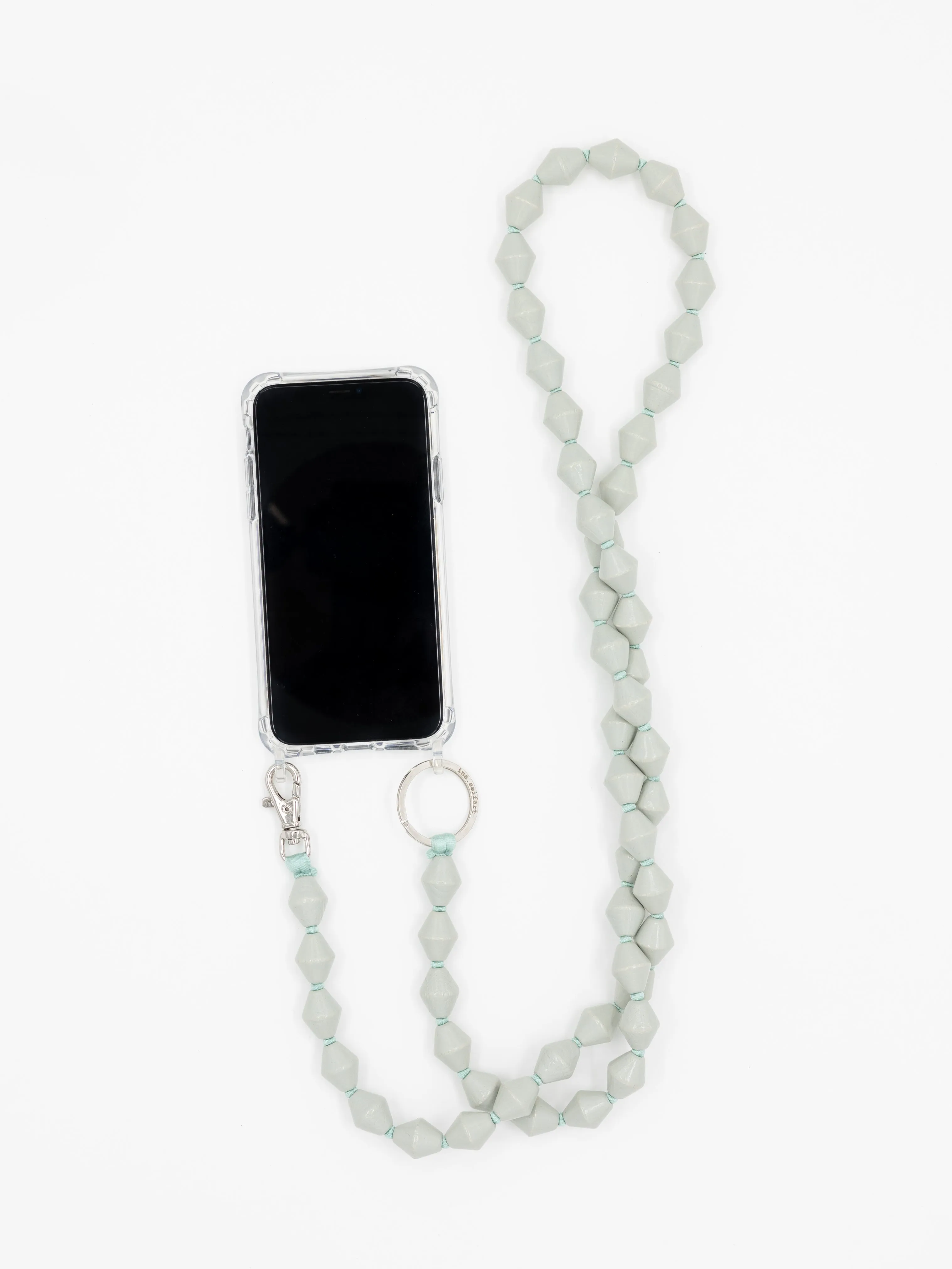 Zickzack Handykette, lightgrey sold by Ina.seifart