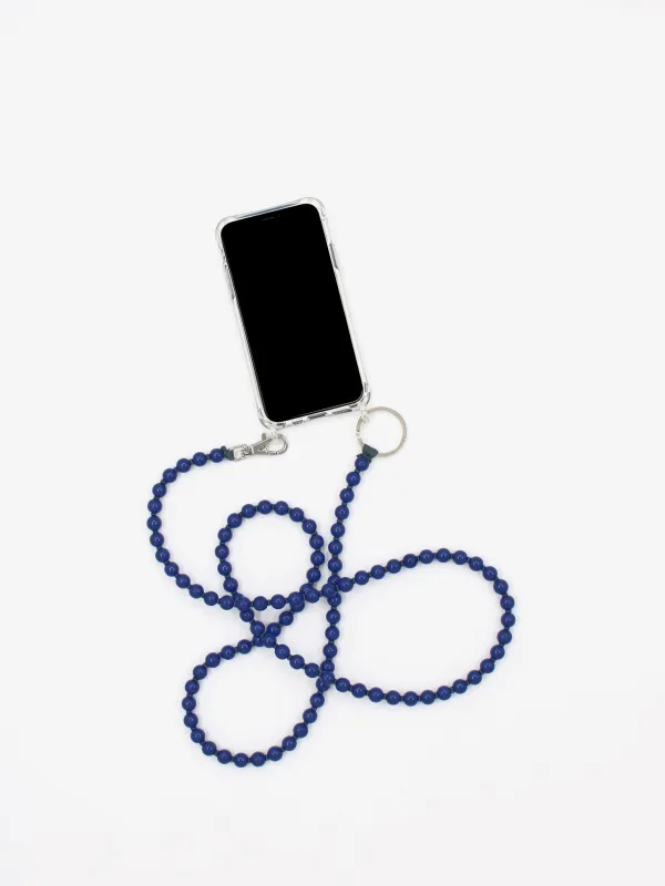 Handykette, blue grey made by Ina.seifart