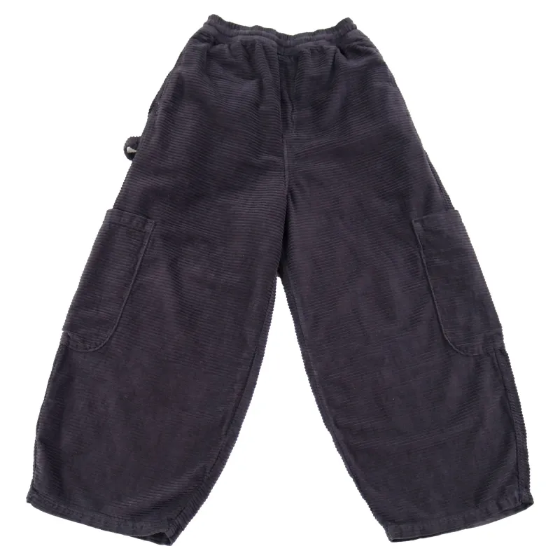 Black Sesame Horizontal Corduroy Chef Pant made by MEALS