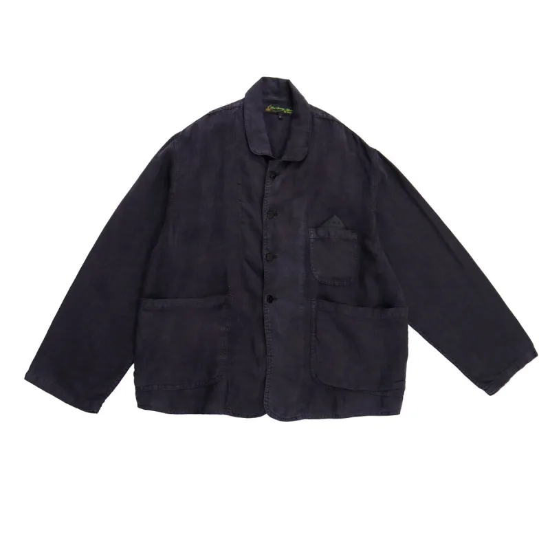 F.D.A BLACK SESAME LINEN Forager Coat made by MEALS