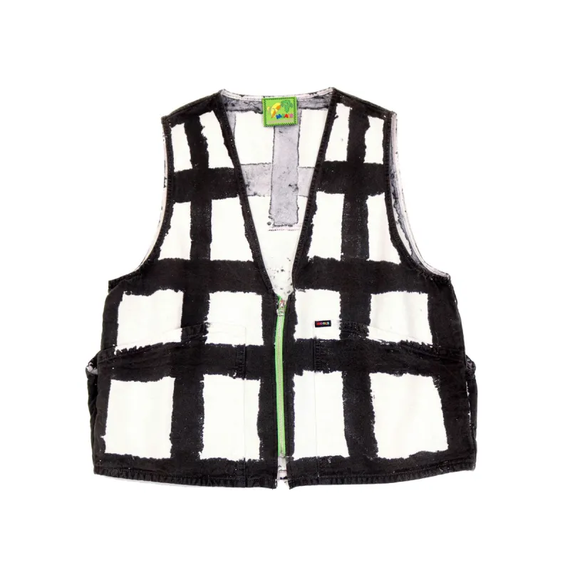 Licorice Check Work Vest made by MEALS