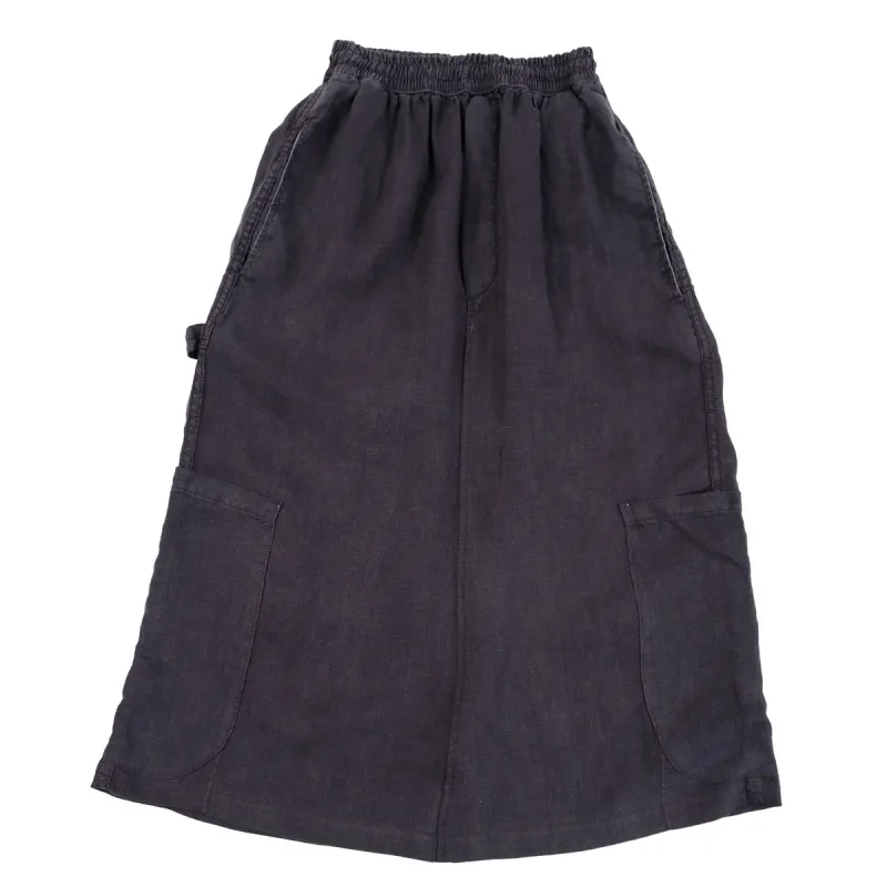 OOPS F.D.A Black Sesame Linen Work Skirt FINAL SALE made by MEALS
