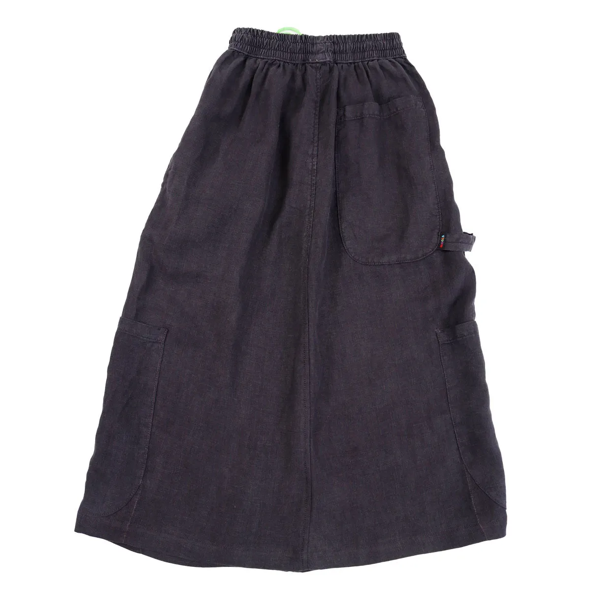 OOPS F.D.A Black Sesame Linen Work Skirt FINAL SALE sold by MEALS product image thumbnail 4