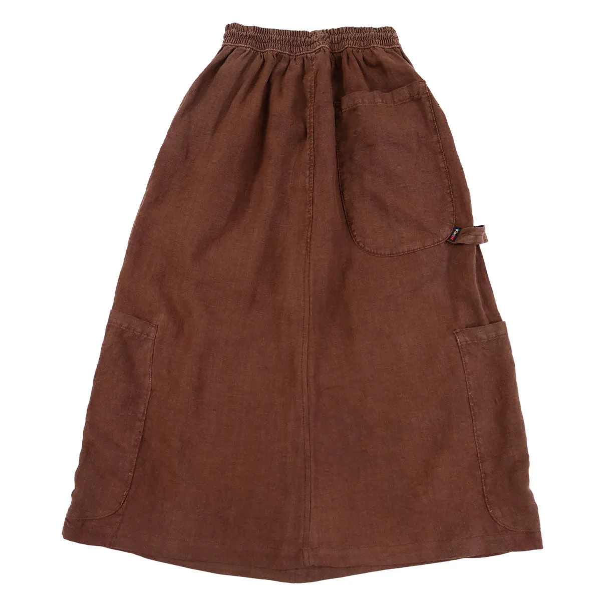 OOPS F.D.A Chocolate Linen Work Skirt FINAL SALE sold by MEALS product image thumbnail 4