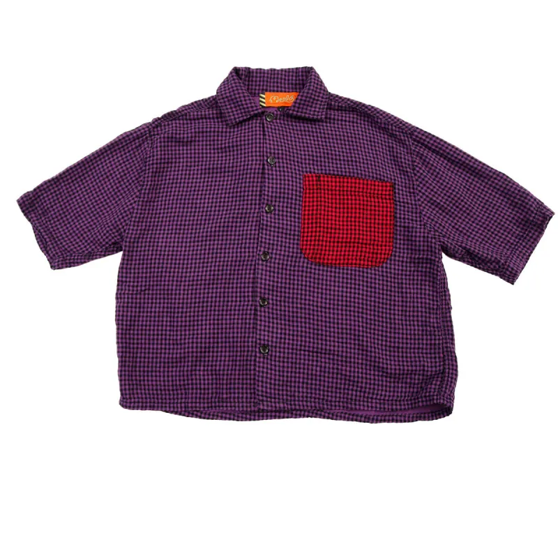 Grape Plaid Work Shirt made by MEALS