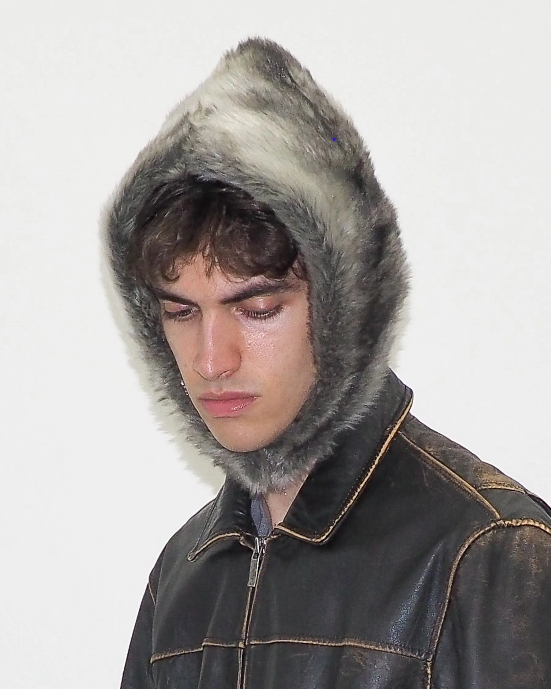 Sno Hood in Grey Faux Chinchilla sold by CLYDE product image thumbnail 4