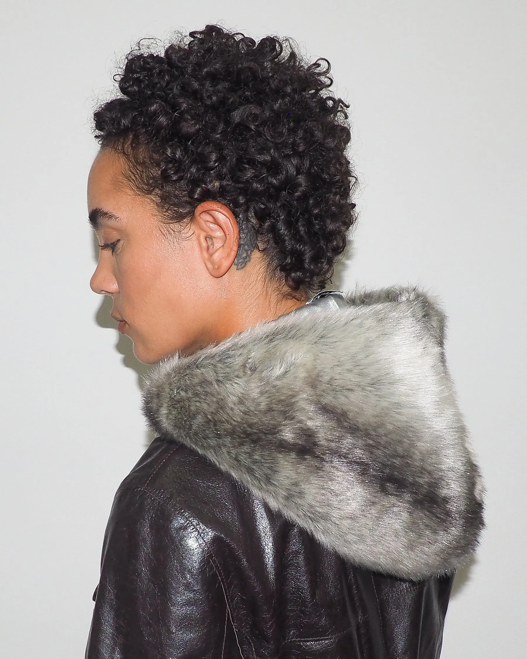 Sno Hood in Grey Faux Chinchilla sold by CLYDE product image thumbnail 3