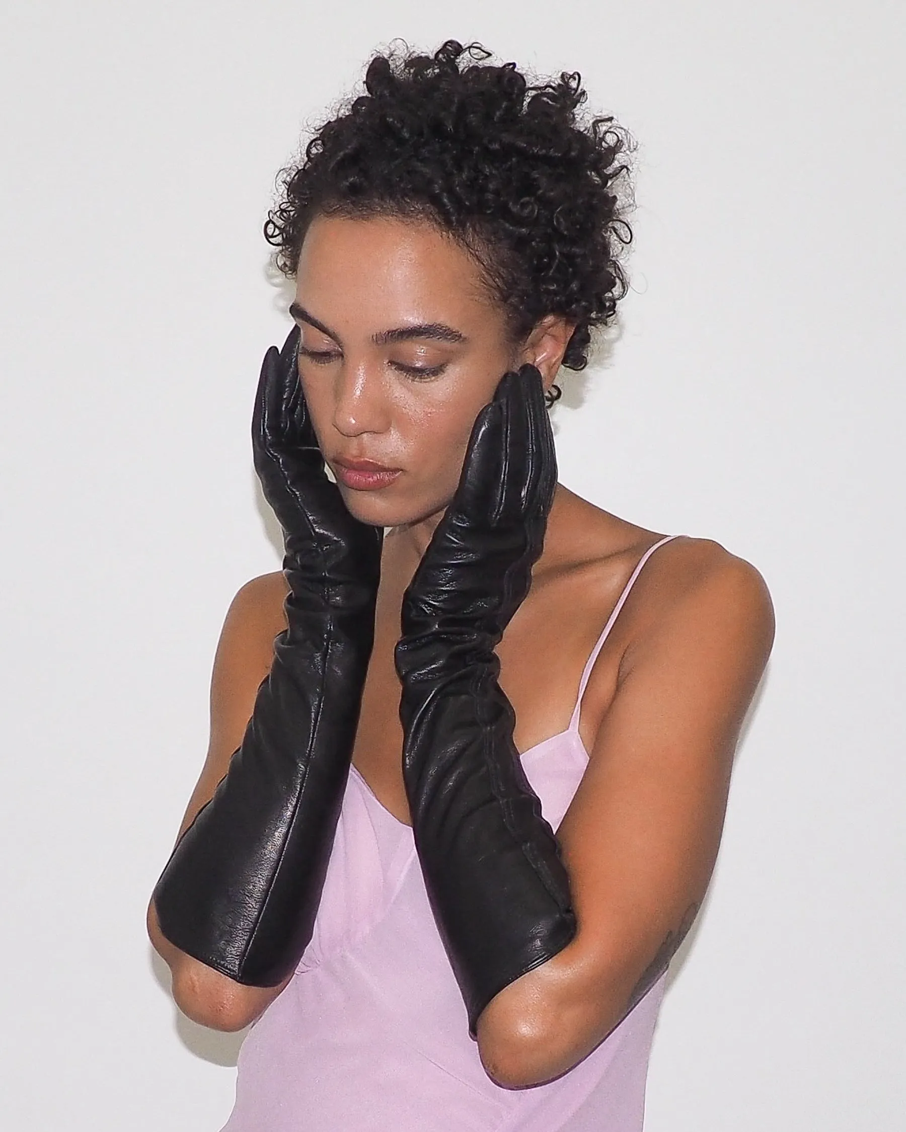 Racing Gloves in Black w. Black Stripe sold by CLYDE product image thumbnail 3