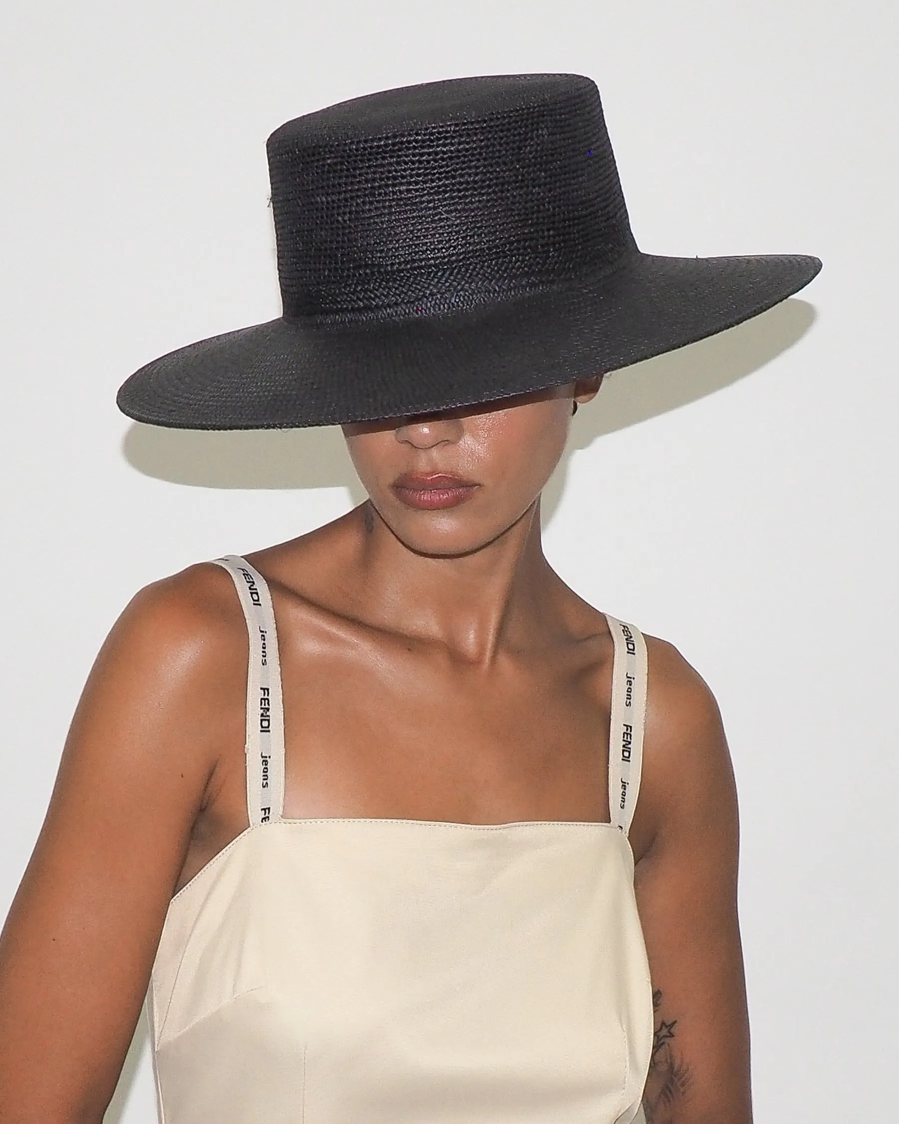 Cielo Hat in Black Toquilla Straw sold by CLYDE product image thumbnail 3