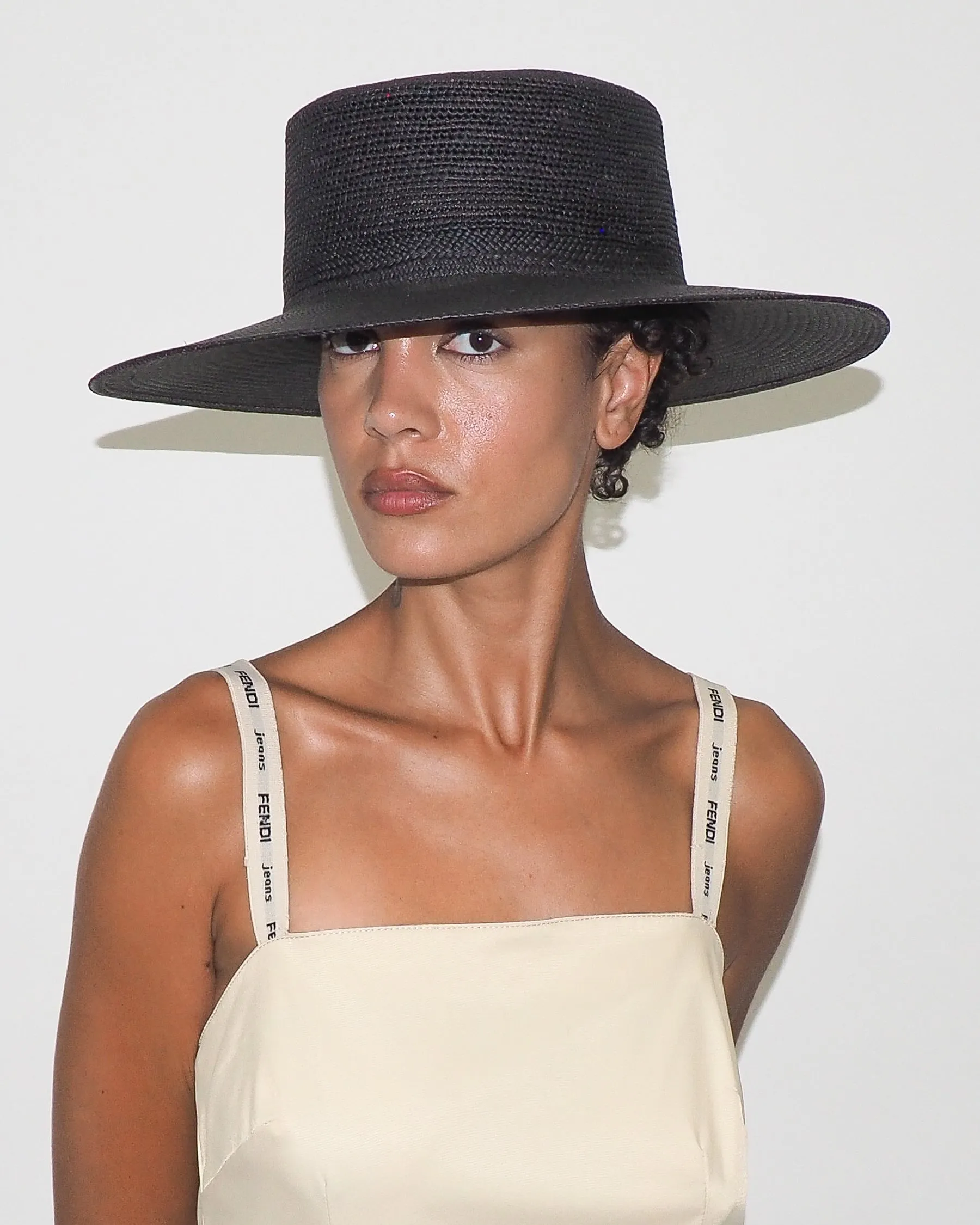 Cielo Hat in Black Toquilla Straw sold by CLYDE product image thumbnail 4