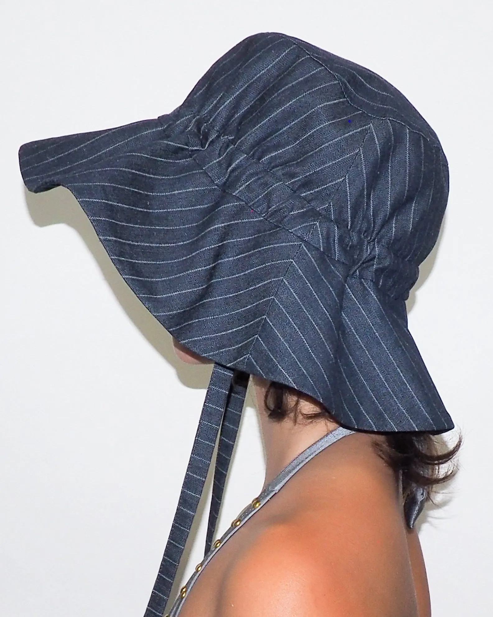 Forza Hat in Indigo Denim Pinstripe sold by CLYDE product image thumbnail 3