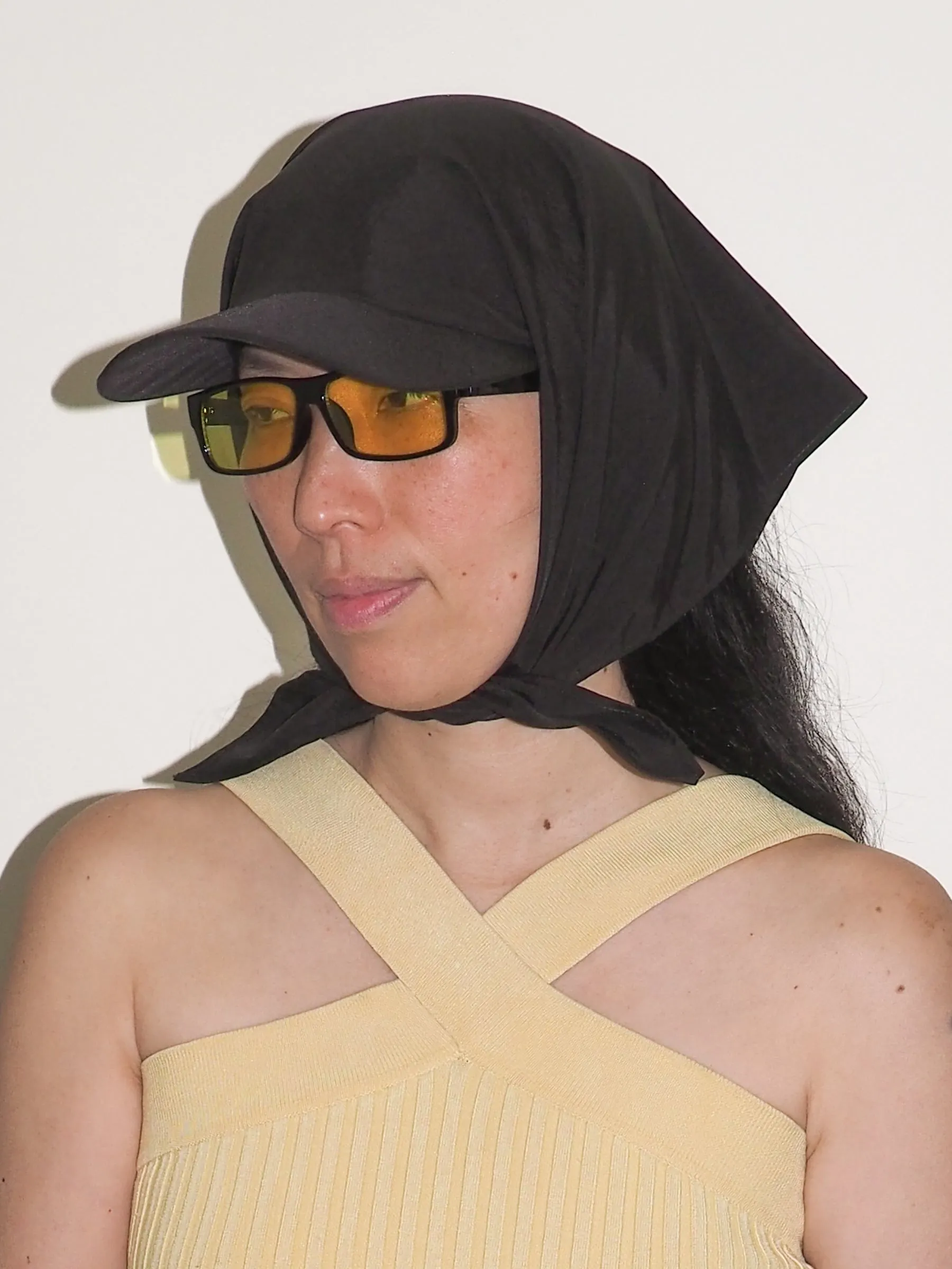 Brim Scarf in Black Nylon sold by CLYDE