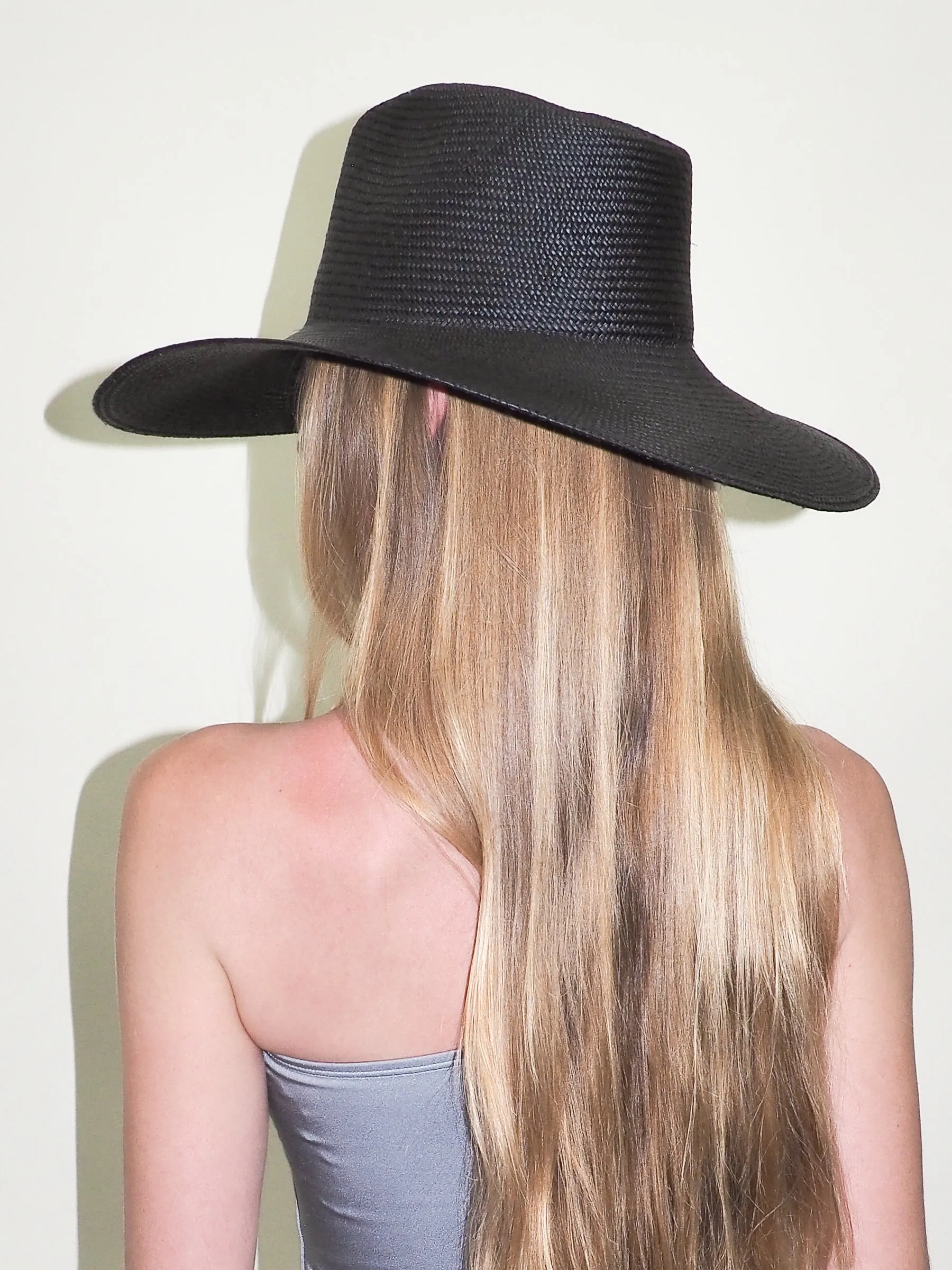 Caro Hat in Black Toquilla Straw sold by CLYDE product image thumbnail 2