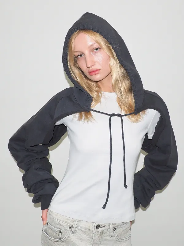 CLYDE x Everybody.World Hoodie Scarf in Slate made by CLYDE