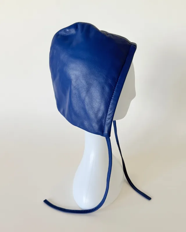 Volo Hat in Blue Lambskin made by CLYDE