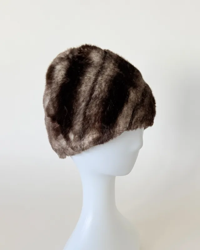 Faux Fur Toque Chinchilla made by CLYDE