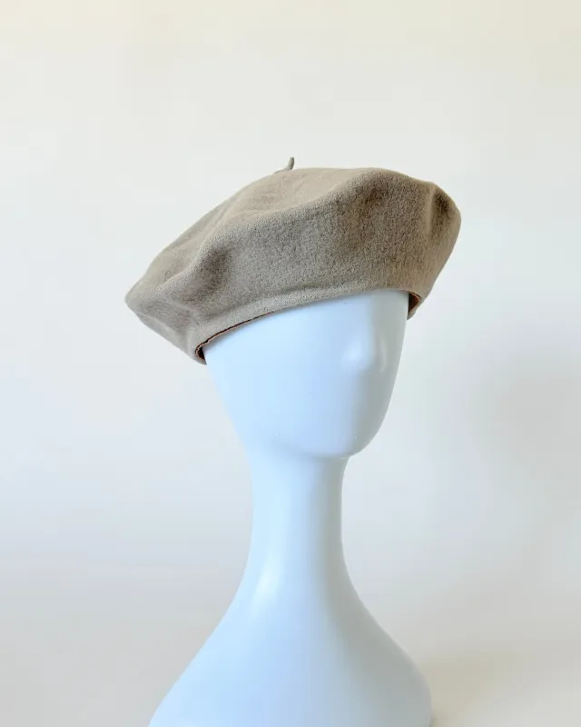 Rohmer Beret in Bone Wool made by CLYDE