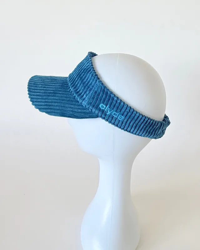 Sport Visor in Blue Corduroy made by CLYDE