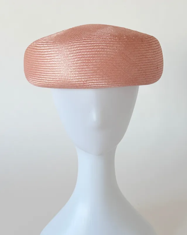 Jeanie Beret in Peach Pink Sisal made by CLYDE