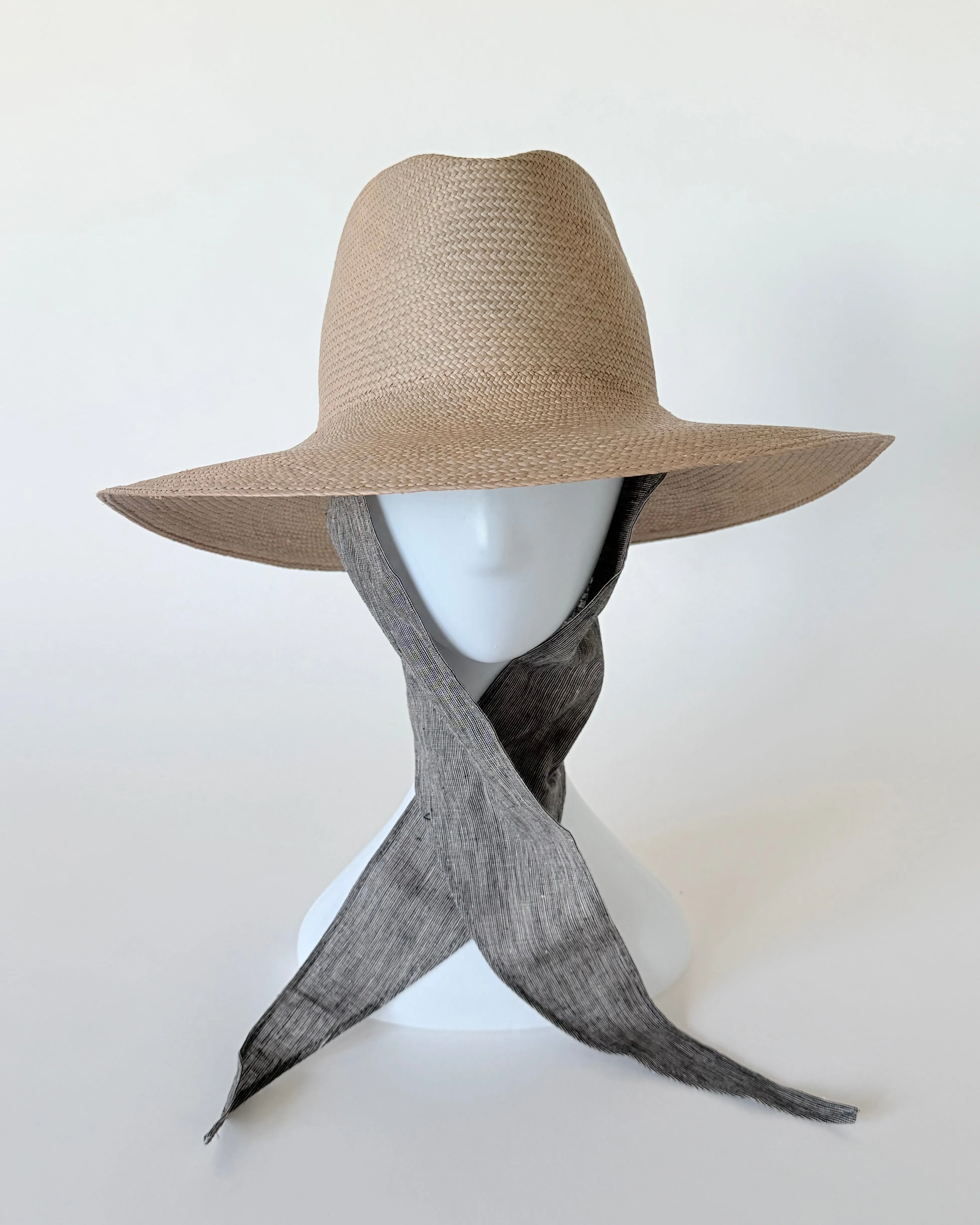 Caro Hat in Grey Toquilla Straw sold by CLYDE product image thumbnail 2