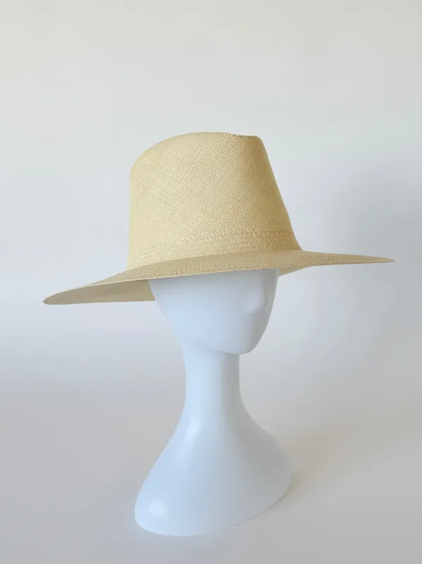 Pinch Hat in Natural Toquilla Straw made by CLYDE