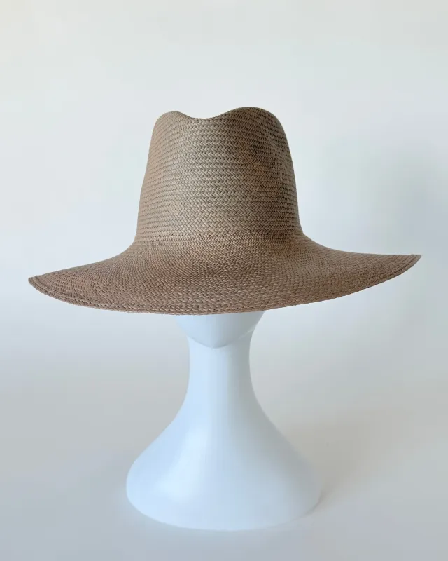 Caro Hat in Gray Toquilla Straw made by CLYDE