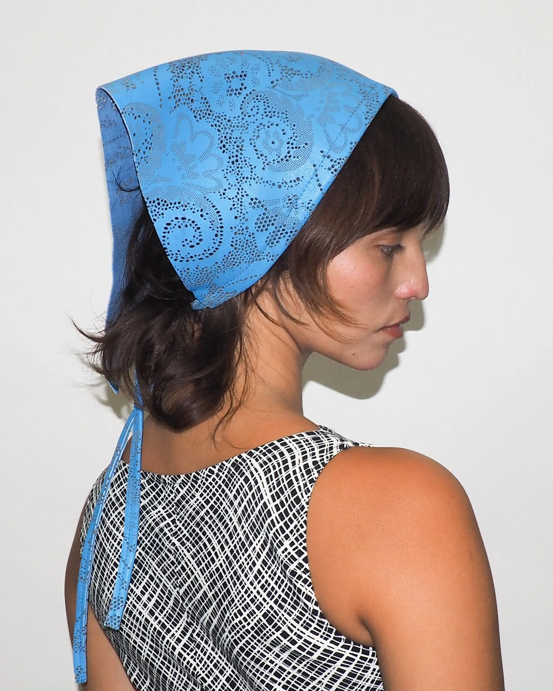 Vita Scarf in Lazer Cut Azure Lambskin sold by CLYDE product image thumbnail 5