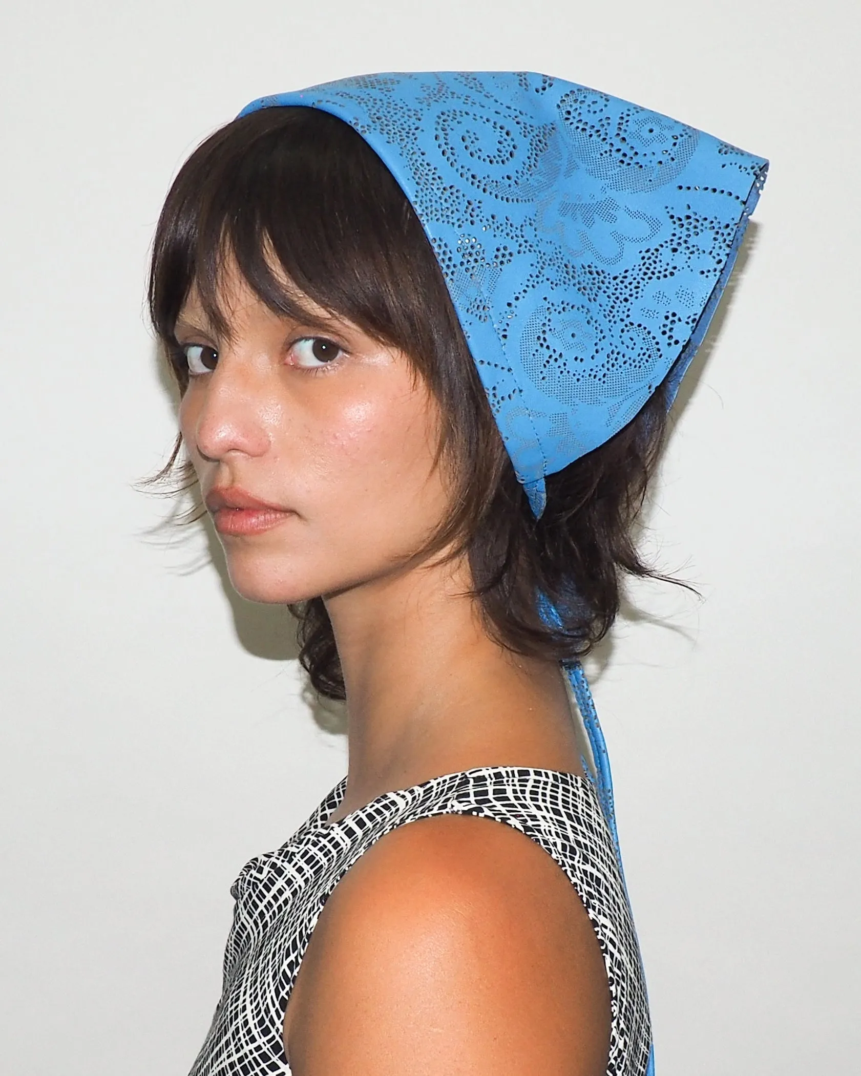 Vita Scarf in Lazer Cut Azure Lambskin sold by CLYDE product image thumbnail 4