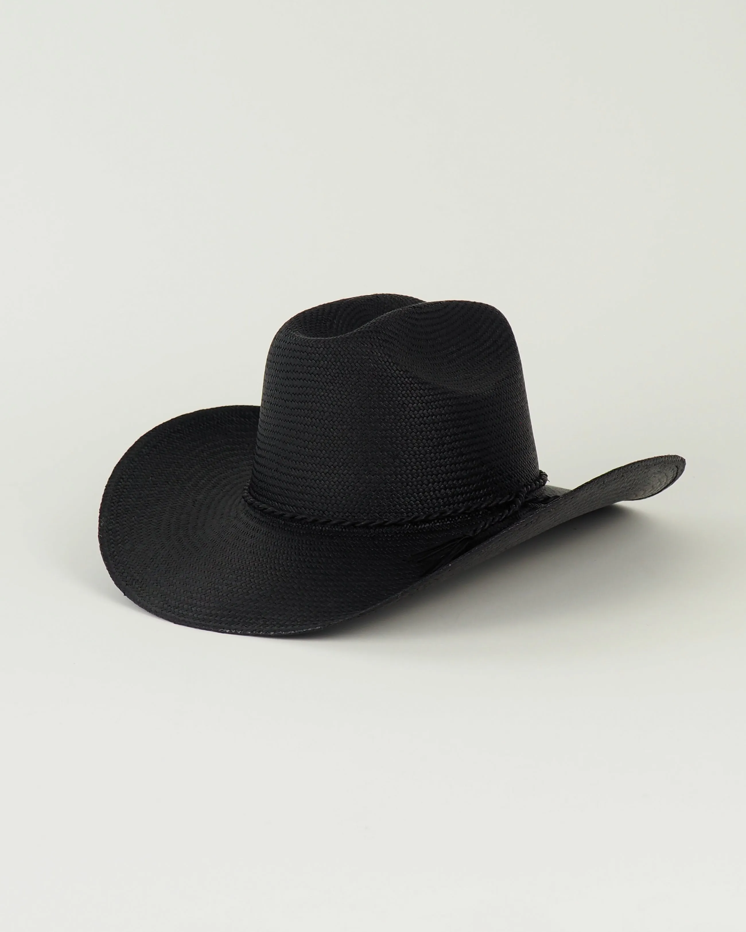 Western Hat in Black Toquilla Straw sold by CLYDE product image thumbnail 3