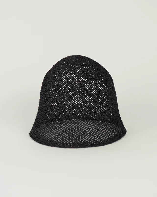 Crown Hat in Black Toyo made by CLYDE