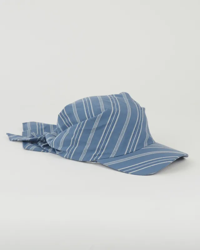 Brim Scarf in Blue Stripe Poplin made by CLYDE