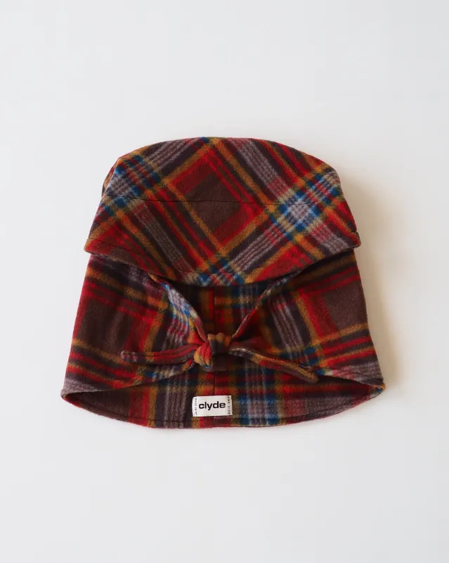 Bonnet in Wintersun Plaid Fleece made by CLYDE