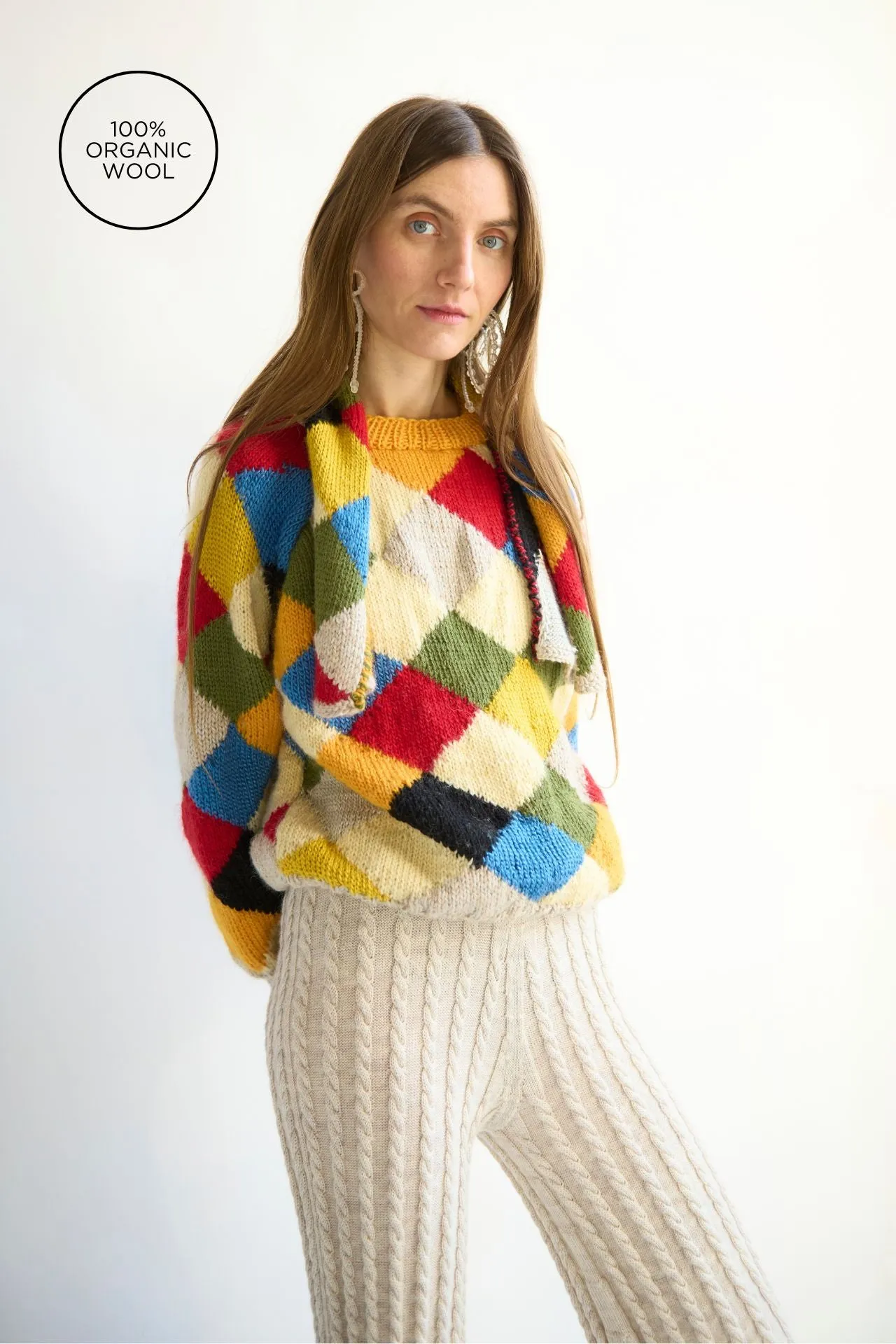 Handknit Sweater With Scarf sold by ANNTIAN product image thumbnail 4