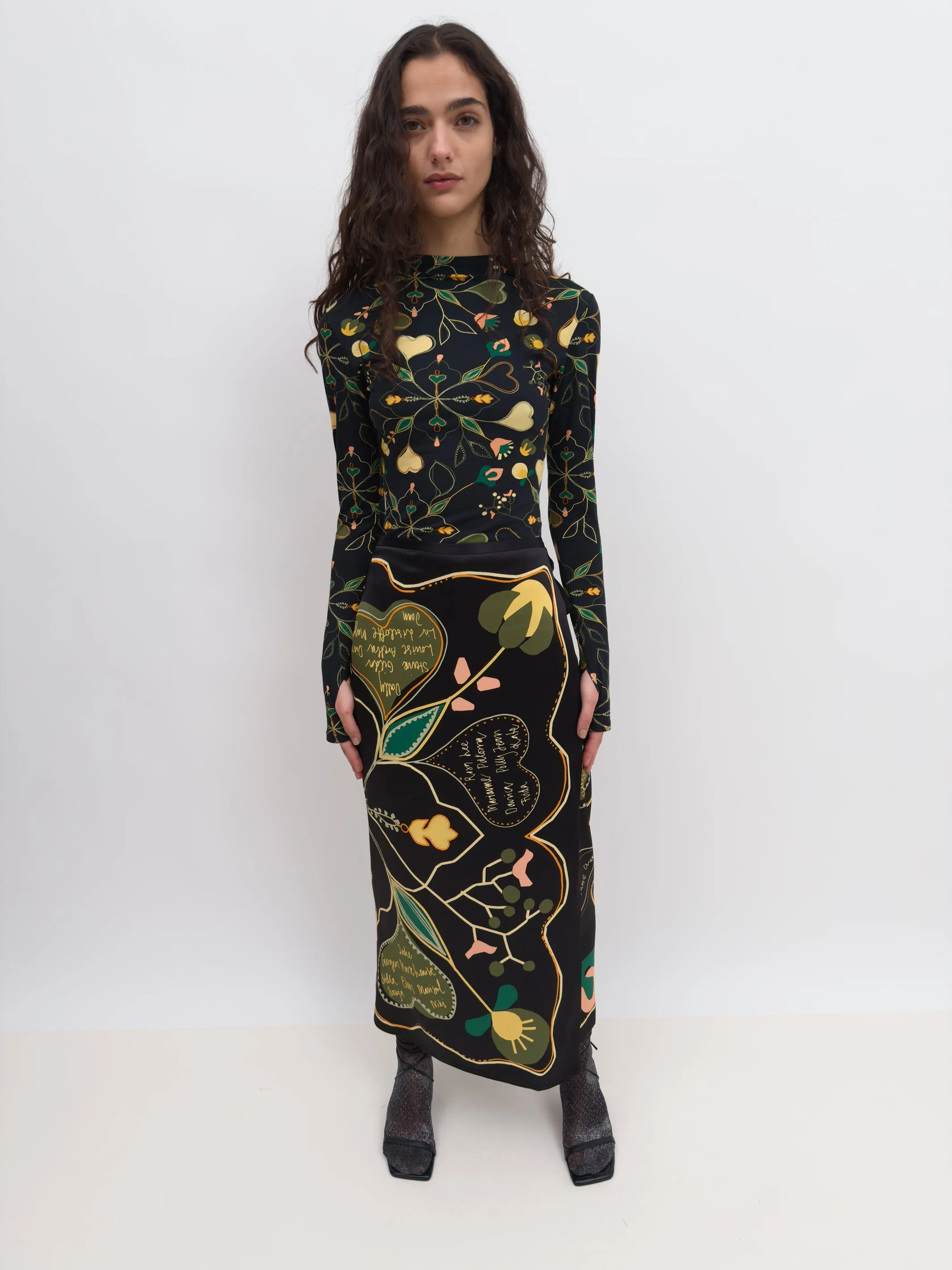 The Karlai Love Letter long sleeve dance top sold by Rodebjer product image thumbnail 2