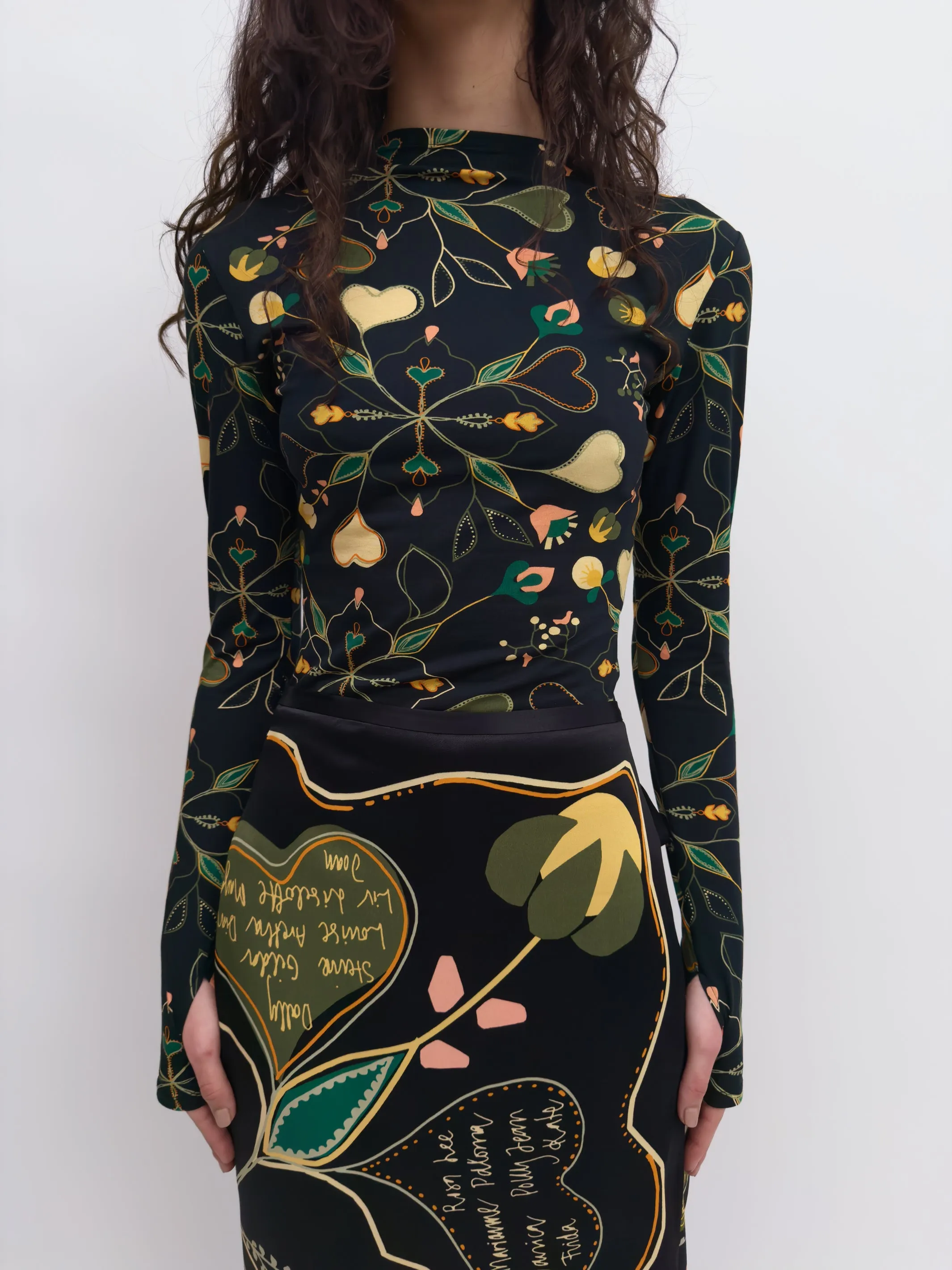 The Karlai Love Letter long sleeve dance top sold by Rodebjer product image thumbnail 3