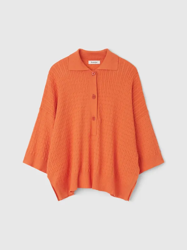 The Adore cable cotton linen sweater made by Rodebjer