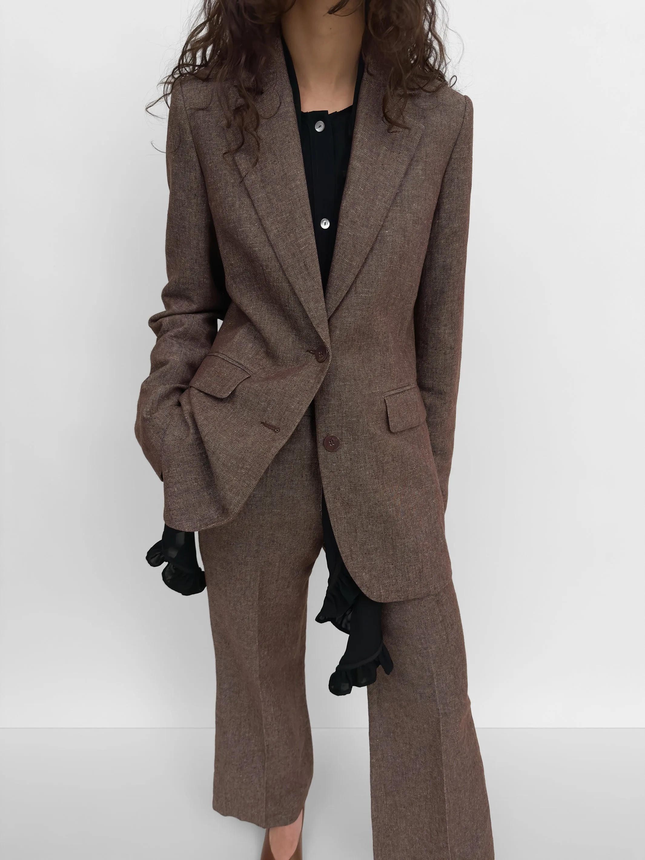 The Viola linen twill tailored blazer sold by Rodebjer product image thumbnail 3