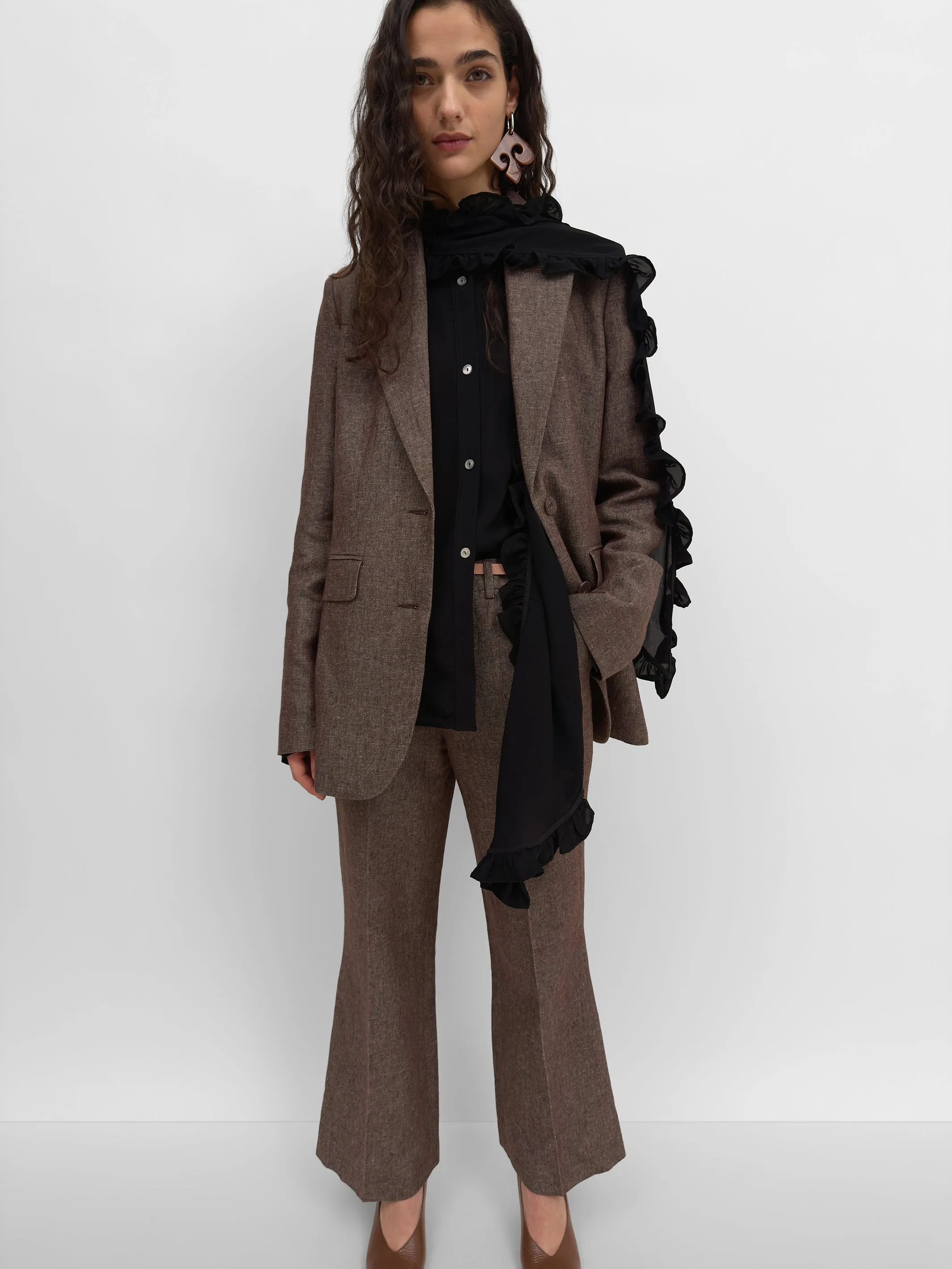 The Viola linen twill tailored blazer sold by Rodebjer product image thumbnail 5