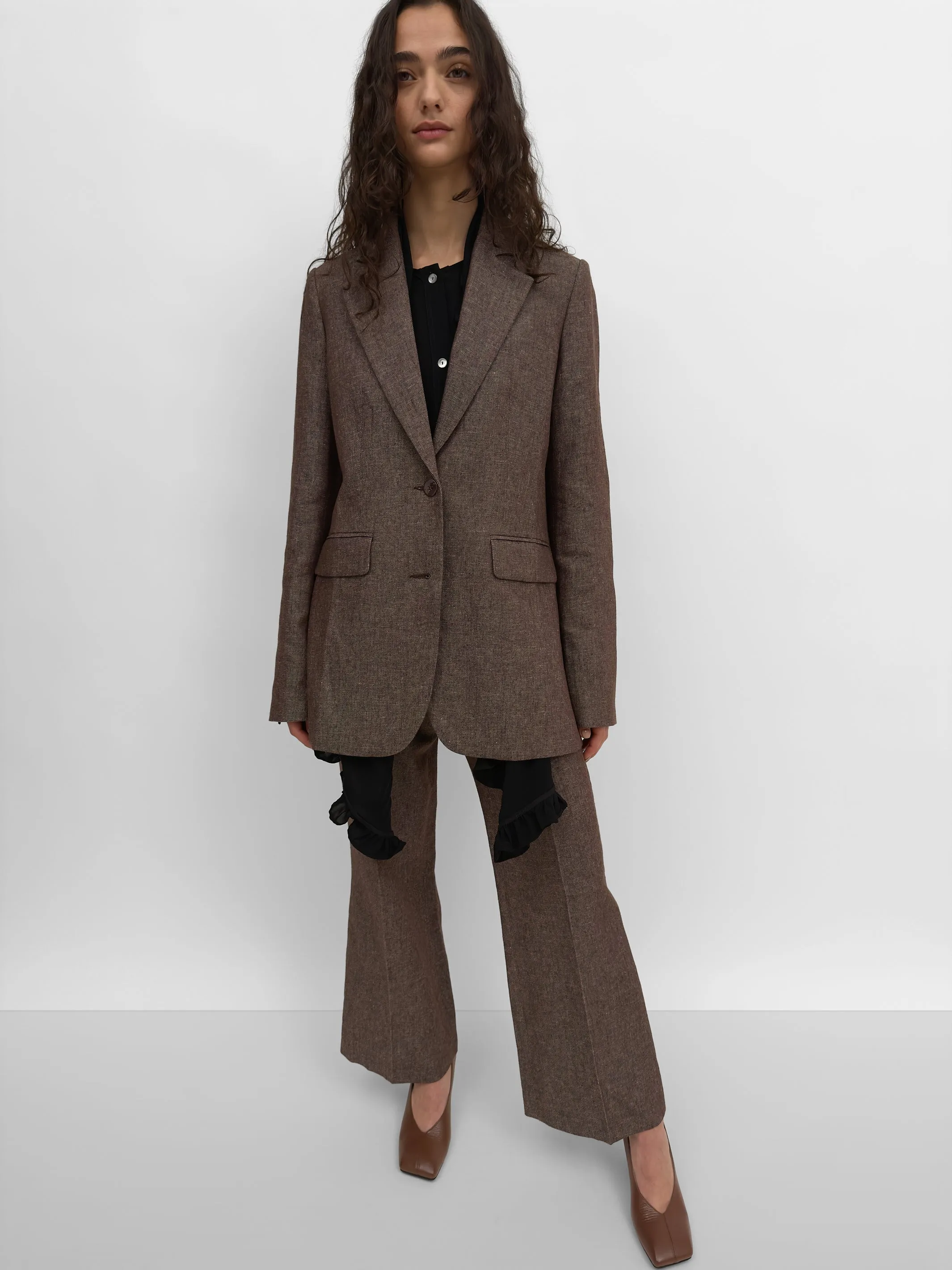 The Viola linen twill tailored blazer sold by Rodebjer product image thumbnail 2