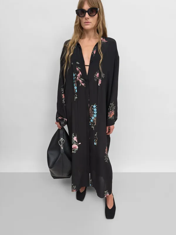 The Martini light silk shirt dress in Duchess made by Rodebjer